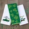 St. Patrick's Shamrock Hand Towel 2pc Set for Bath/Kitchen/Bar & Gift, Green